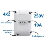 KIT 10 TOMADAS SIMPLES 10A TRAMONTINA LINHA ARIA – KIT COM 10 - Imagem 2
