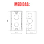 Caixa de Luz 4x2 Embutida Para Tomadas, Interruptores e Fios - Tramontina Amarela 20 UNI - Imagem 6