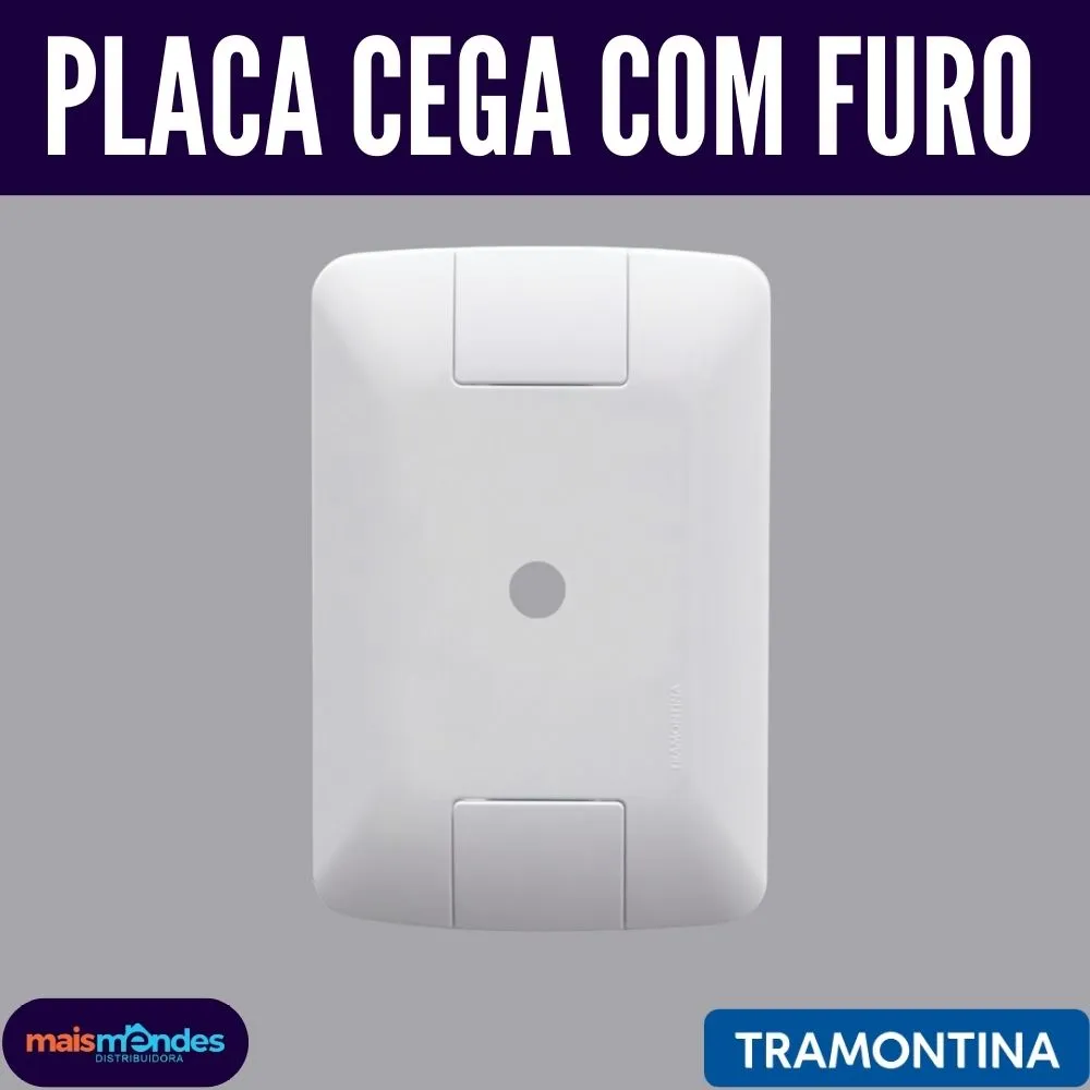 tomada-tramontina (10) Monte seu Kit Tramontina Aria 4x2 – Tomadas e Interruptores – Placa Cega C/ Furo - Imagem 1