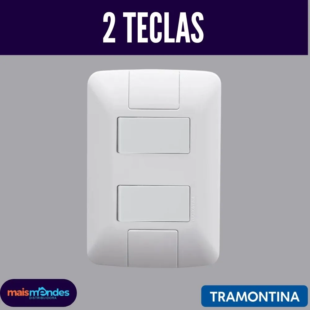 tomada-tramontina (5) Monte seu Kit Tramontina Aria 4x2 – Tomadas e Interruptores – 2 Teclas - Imagem 1